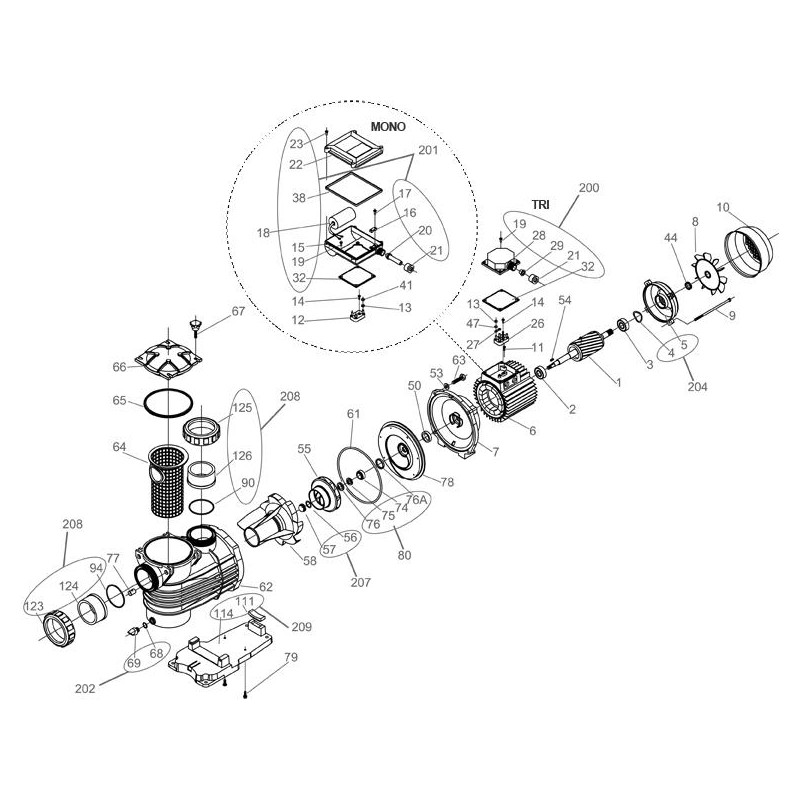 Pièces détachées Pompe MAXI (PSH)