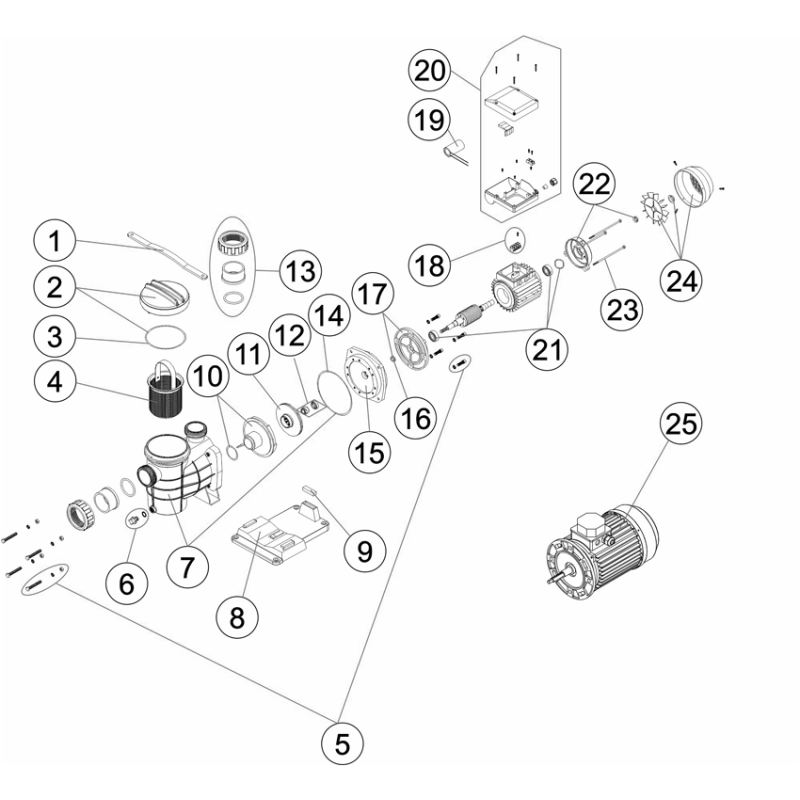 Pièces détachées Pompe NEW MINI PUMP (ASTRALPOOL, IML)