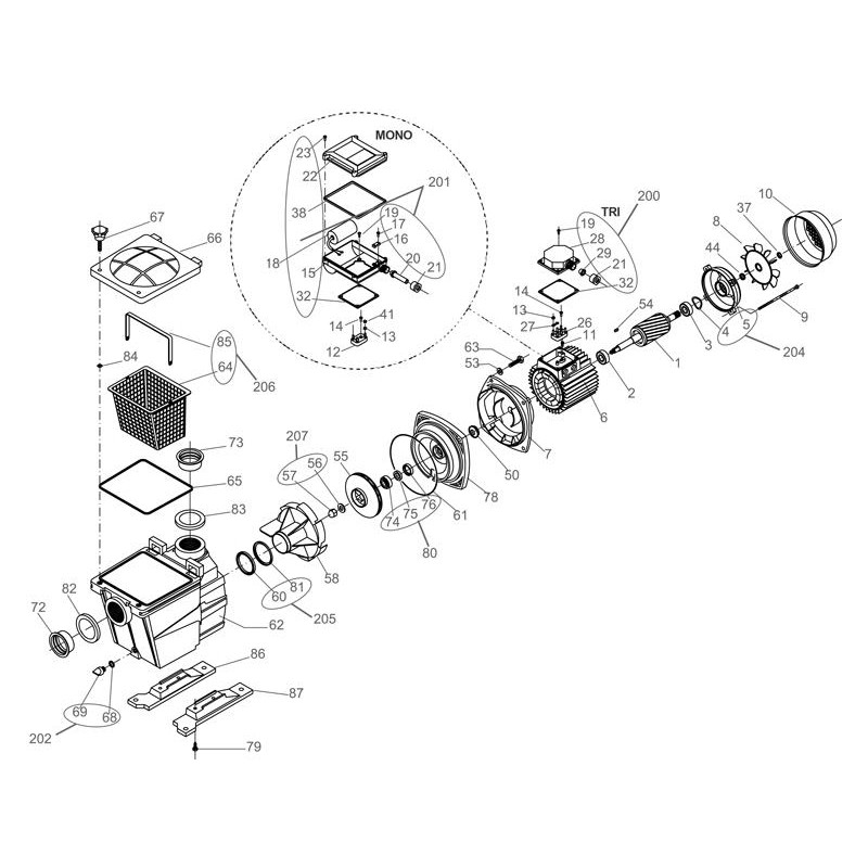 Pièces détachées Pompe NOVA DELFINO ND.1 (PSH)