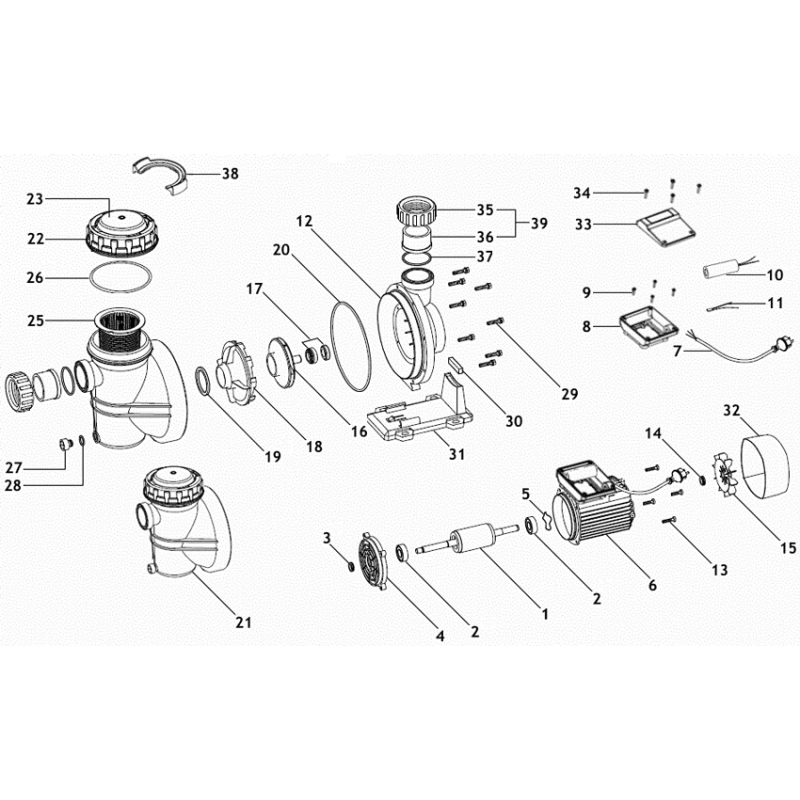 Pièces détachées Pompe NOX 33, 50, 100 (ESPA)