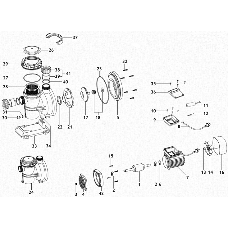 Pièces détachées Pompe NOX 75, 100, 150 (ESPA)