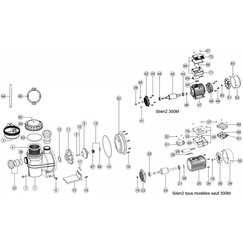 Pièces détachées Pompe SILEN2 (ESPA)