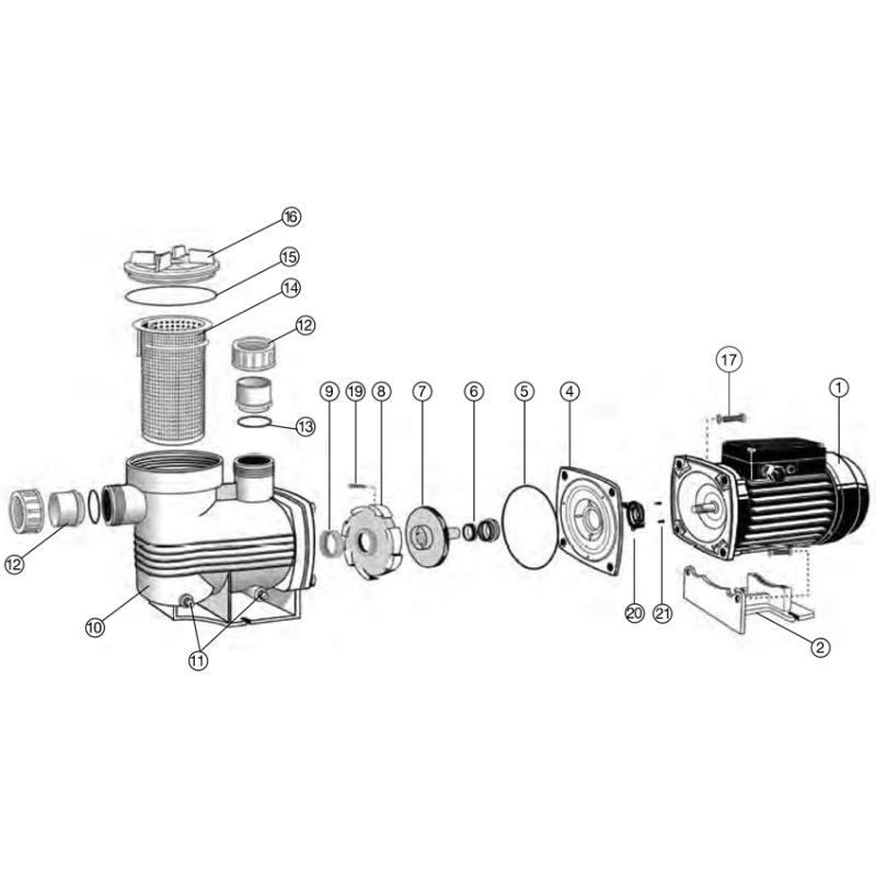 Pièces détachées Pompe SUPASTREAM (WATERCO, LACRON)