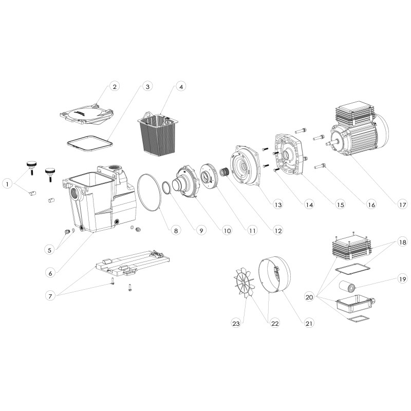 Pièces détachées Pompe SUPER PUMP série XW (HAYWARD)