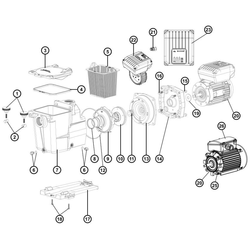 Pièces détachées Pompe SUPER PUMP (HAYWARD)