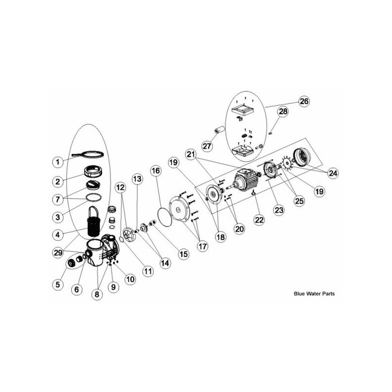 Pièces détachées Pompe SWIMFLO HGS (ASTRALPOOL)