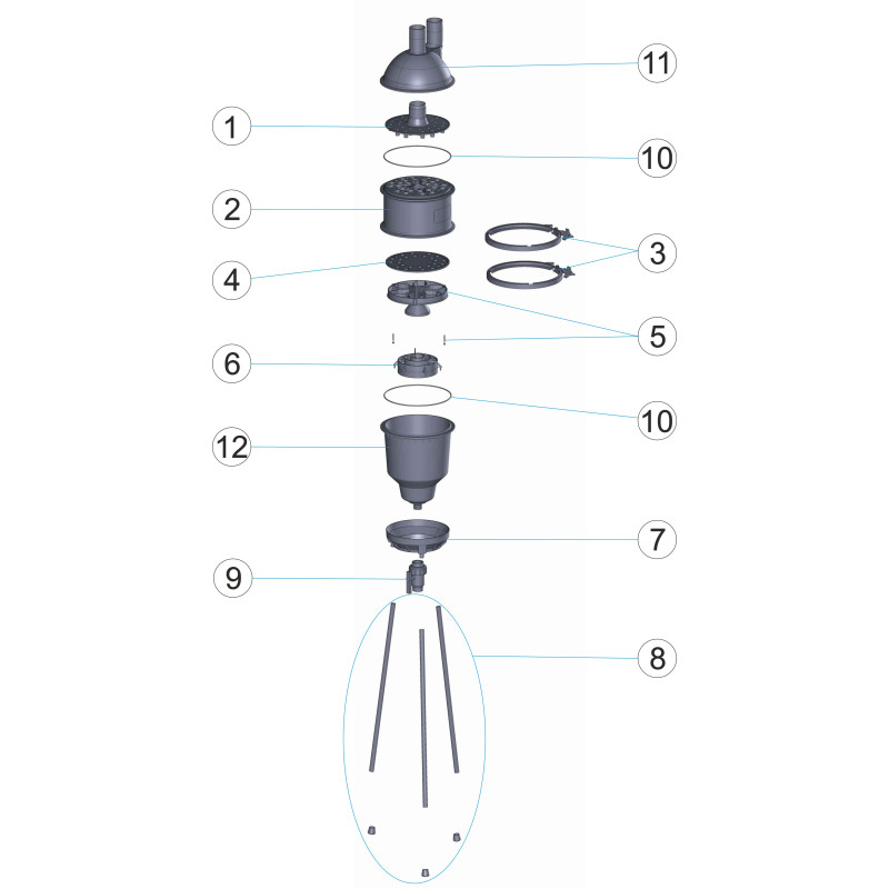 Pièces détachées Préfiltre HYDROSPIN résidentielle (ASTRALPOOL)