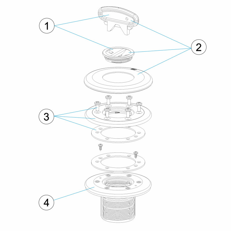 Pièces détachées Prise balai encoller et visser LINER (ASTRALPOOL)