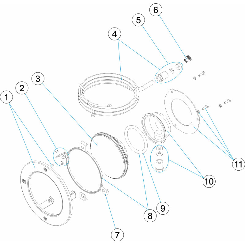 Pièces détachées Projecteur Ø 250 incandescent (ASTRALPOOL)