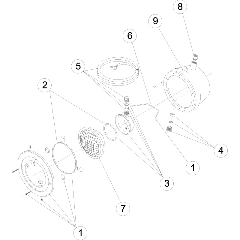 Pièces détachées Projecteur Ø 295 - 300W