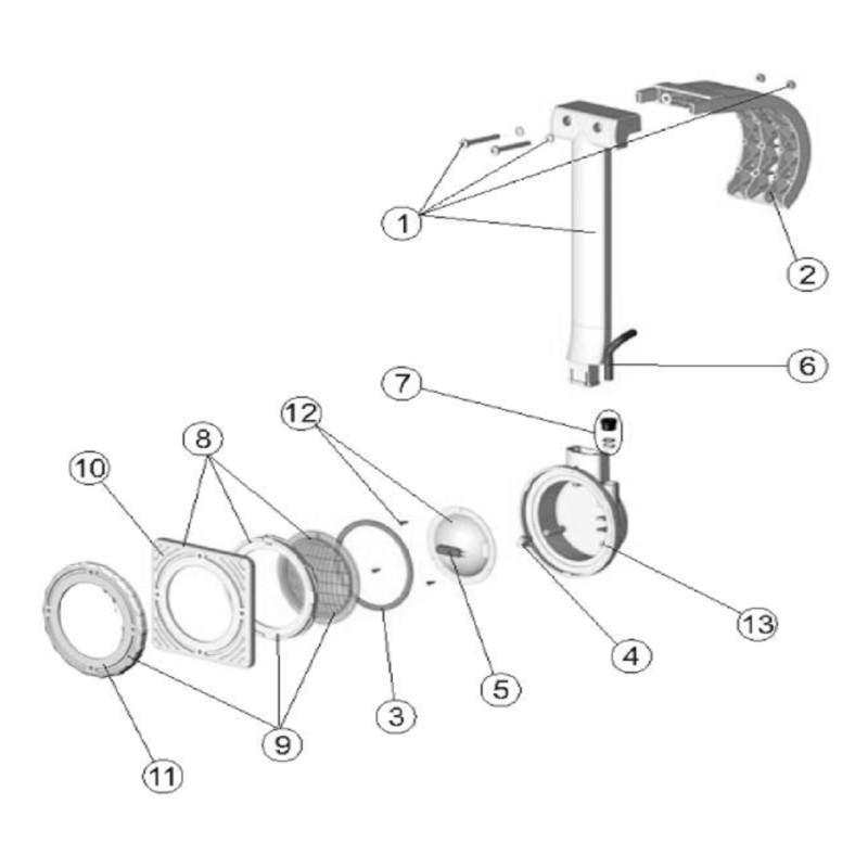 Pièces détachées Projecteur 75W piscine hors-sol autoportante (ASTRALPOOL)