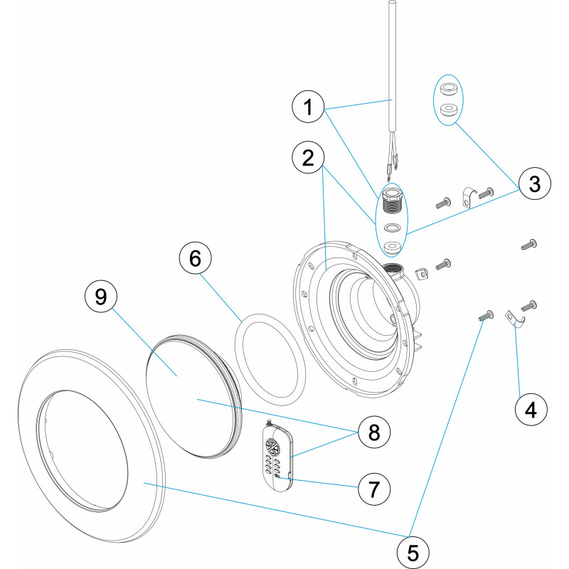 Pièces détachées Projecteur AQUASPHERE LED PAR56 (ASTRALPOOL)