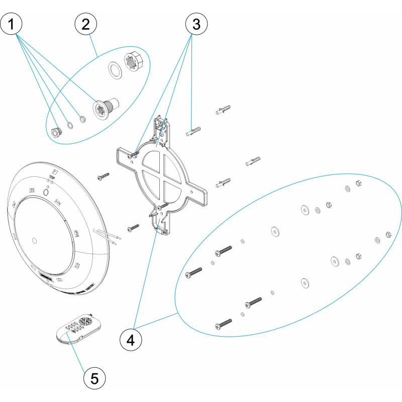 Pièces détachées Projecteur AQUASPHERE LED PLAT