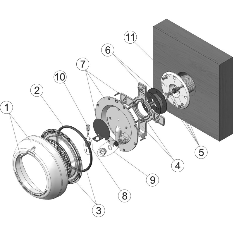 Pièces détachées Projecteur avec embout passe-câbles (ASTRALPOOL)