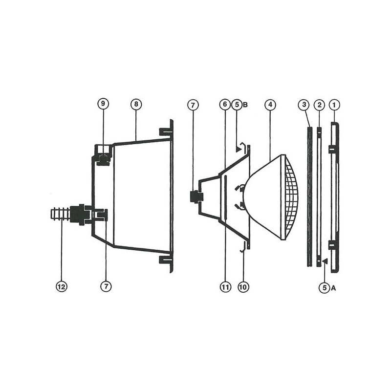 Pièces détachées Projecteur COFIES 300W (HAYWARD)