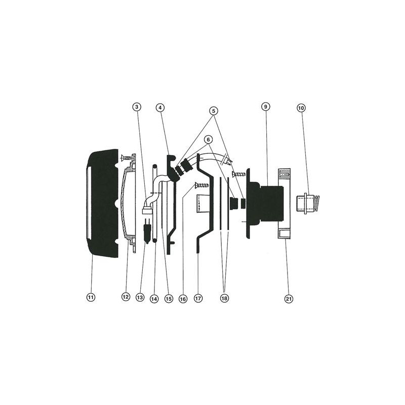 Pièces détachées Projecteur COFIES Halogène 100W (HAYWARD)