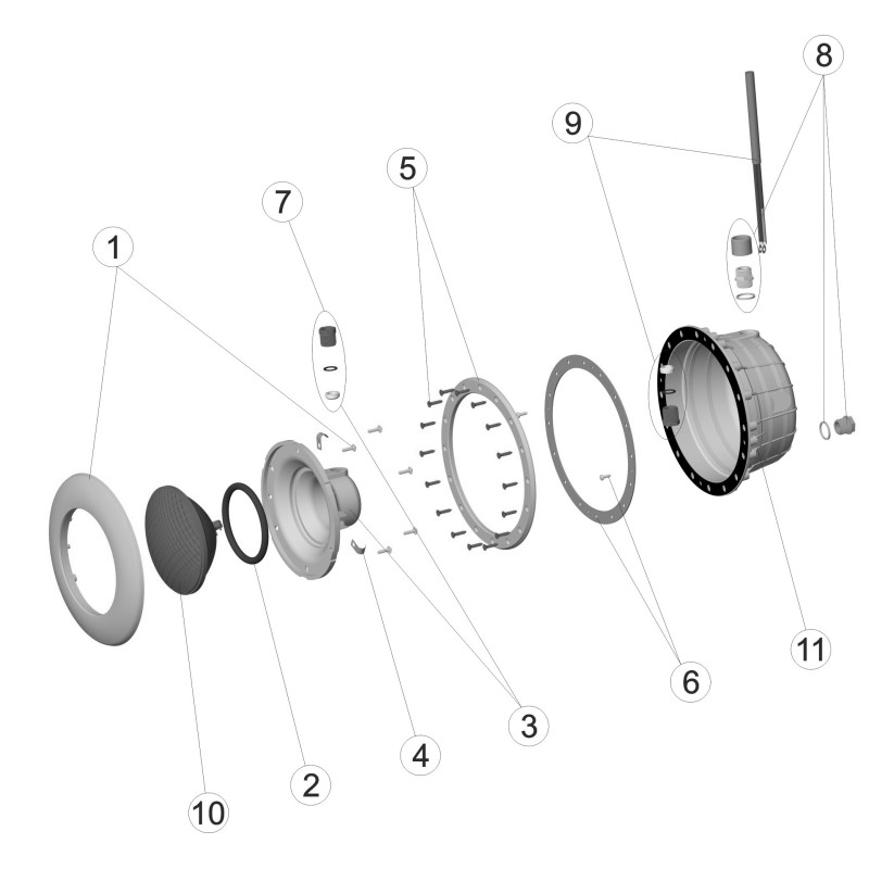 Pièces détachées Projecteur couleur EASYLINE LINER (ASTRALPOOL)