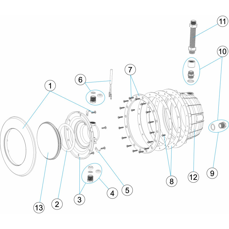 Pièces détachées Projecteur EASY-LINE V1 (ASTRALPOOL)