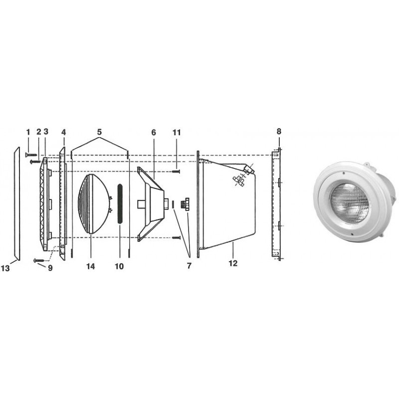 Pièces détachées Projecteur Eurolite 300W (HAYWARD)