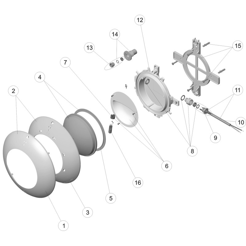 Pièces détachées Projecteur EXTRA PLAT BETON (ASTRALPOOL)