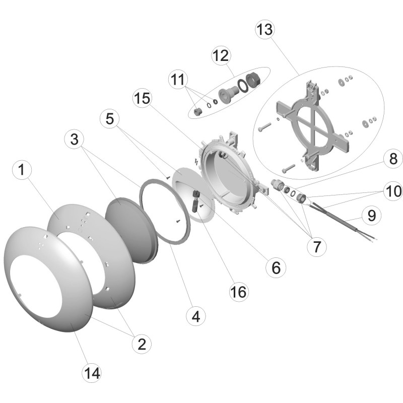 Pièces détachées Projecteur EXTRAPLAT PRÉFABRIQUÉ