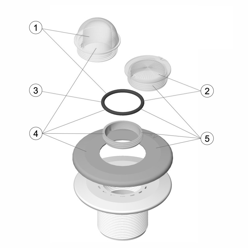 Pièces détachées Projecteur fibre optique BETON (ASTRALPOOL)