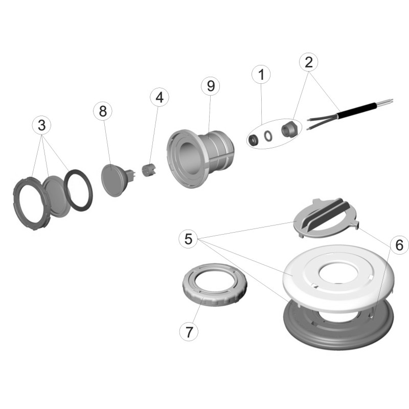 Pièces détachées Projecteur MINI DICHROÏQUE (ASTRALPOOL)