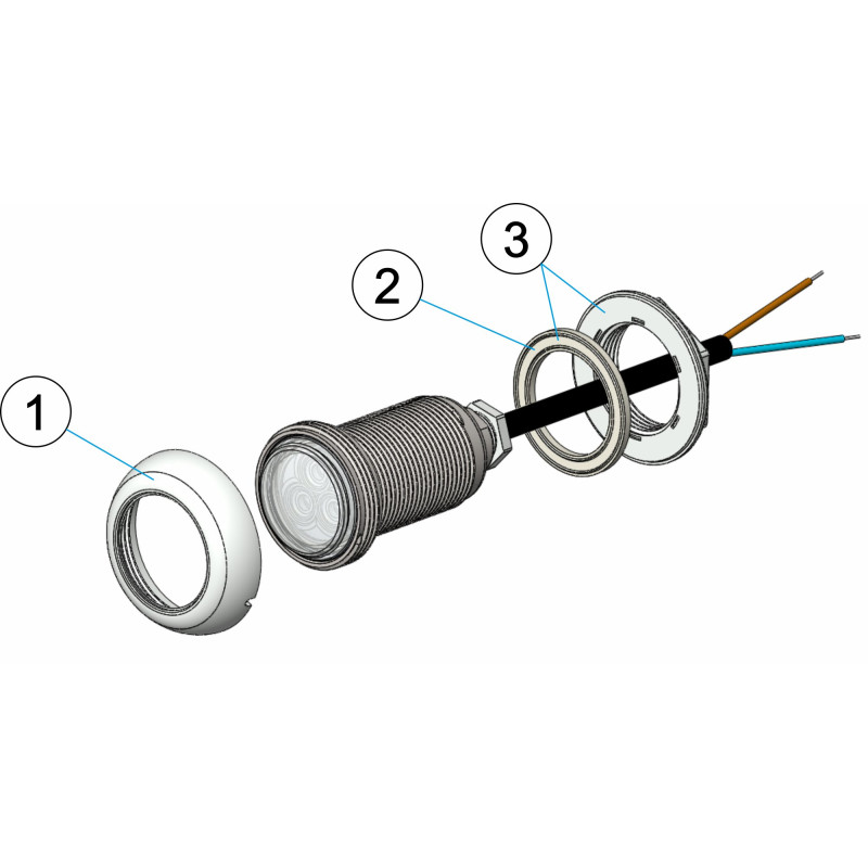 Pièces détachées Projecteur NICKELAGE SPA avec écrou (ASTRALPOOL)