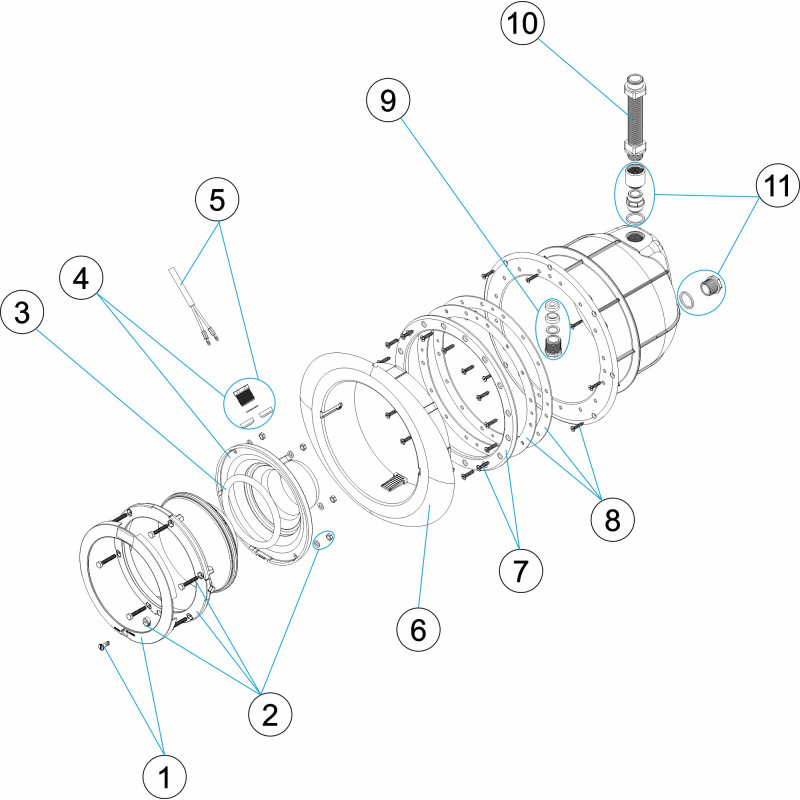 Pièces détachées Projecteur orientable parker LINER (ASTRALPOOL)