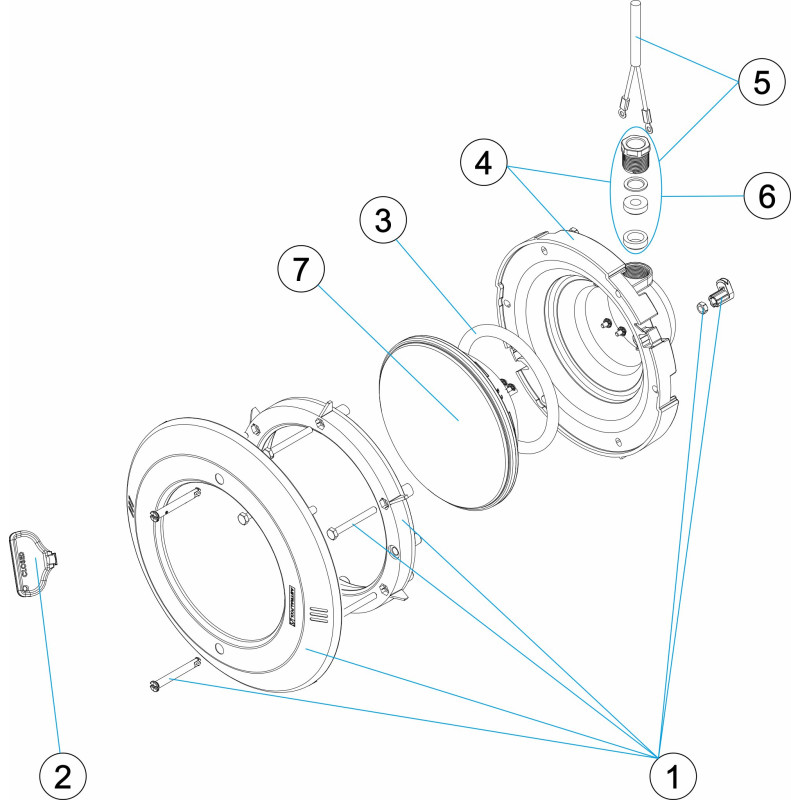 Pièces détachées Projecteur PAR56 S/N (ASTRALPOOL)