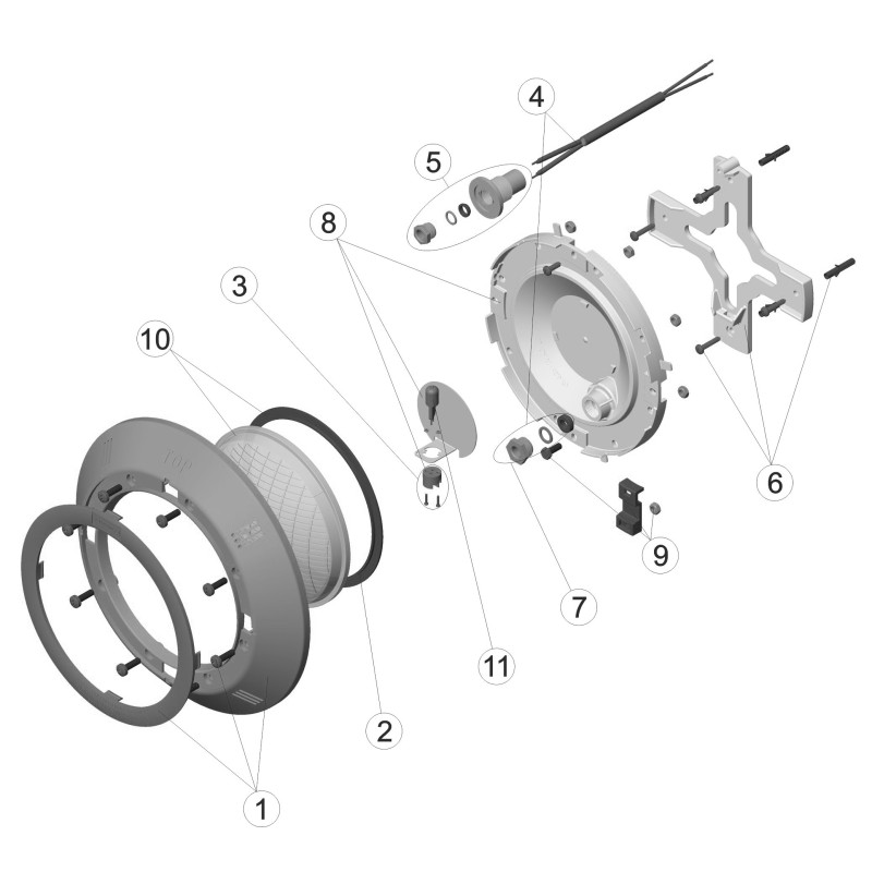 Pièces détachées Projecteur plat BETON