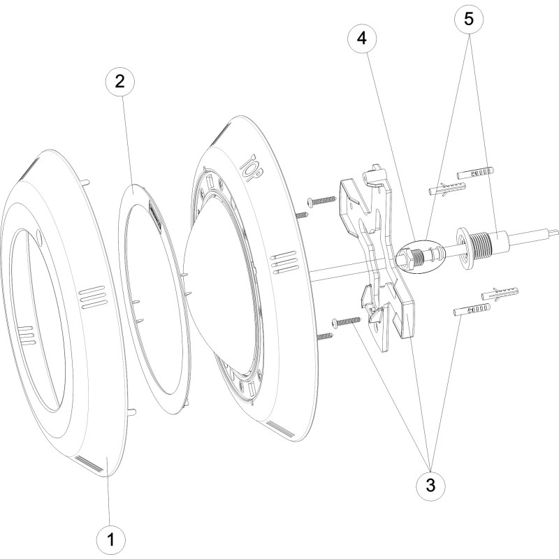 Pièces détachées Projecteur plat led BETON