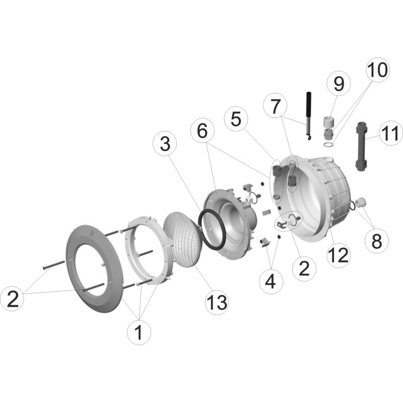 Pièces détachées Projecteur STANDARD avec câble (ASTRALPOOL)