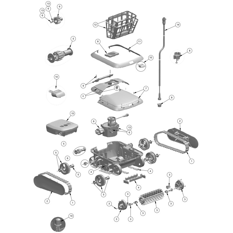 Pièces détachées pour robot PROWLER P25 (PENTAIR)