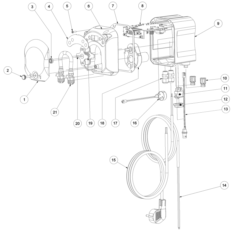 Pièces détachées Régulateur pH SIMPOOL TIMER (AQUA)