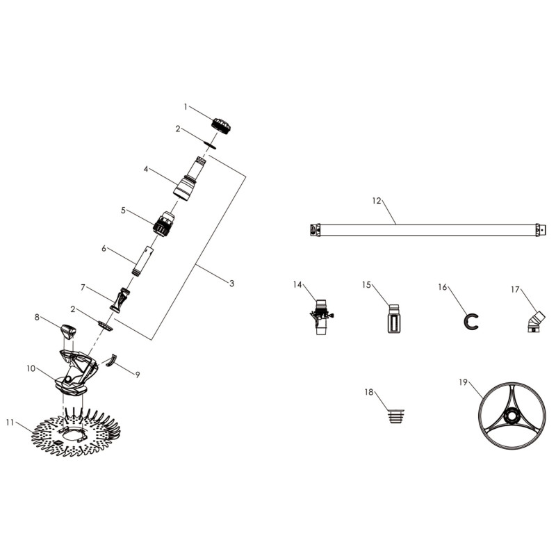 Pièces détachées robot R3 (ZODIAC)