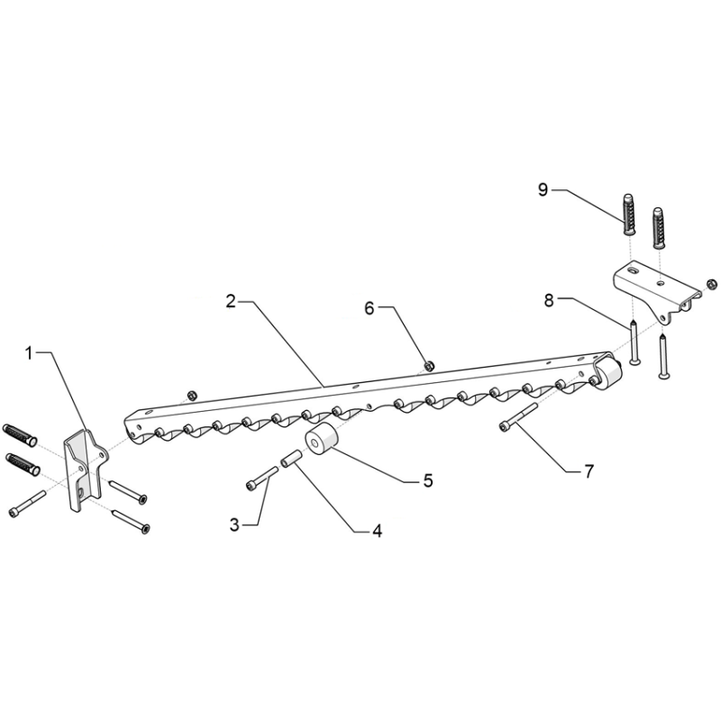 Pièces détachées Rail à galets niche (ECA INTERPOOL)