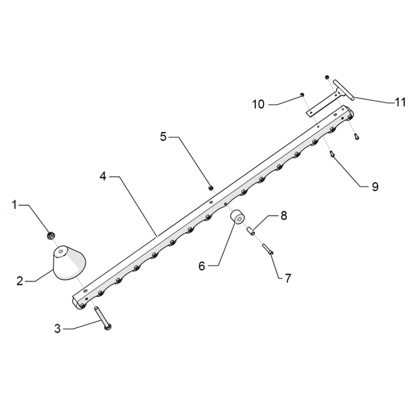 Pièces détachées Rail à galets plage hors eau (ECA INTERPOOL)