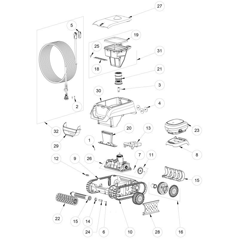 Pièces détachées Robot SWEEPY SWY 3500 (ZODIAC)