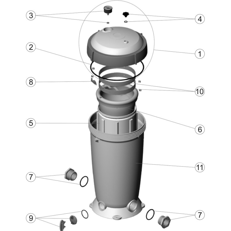 Pièces détachées Séparateur à diatomées (ASTRALPOOL)