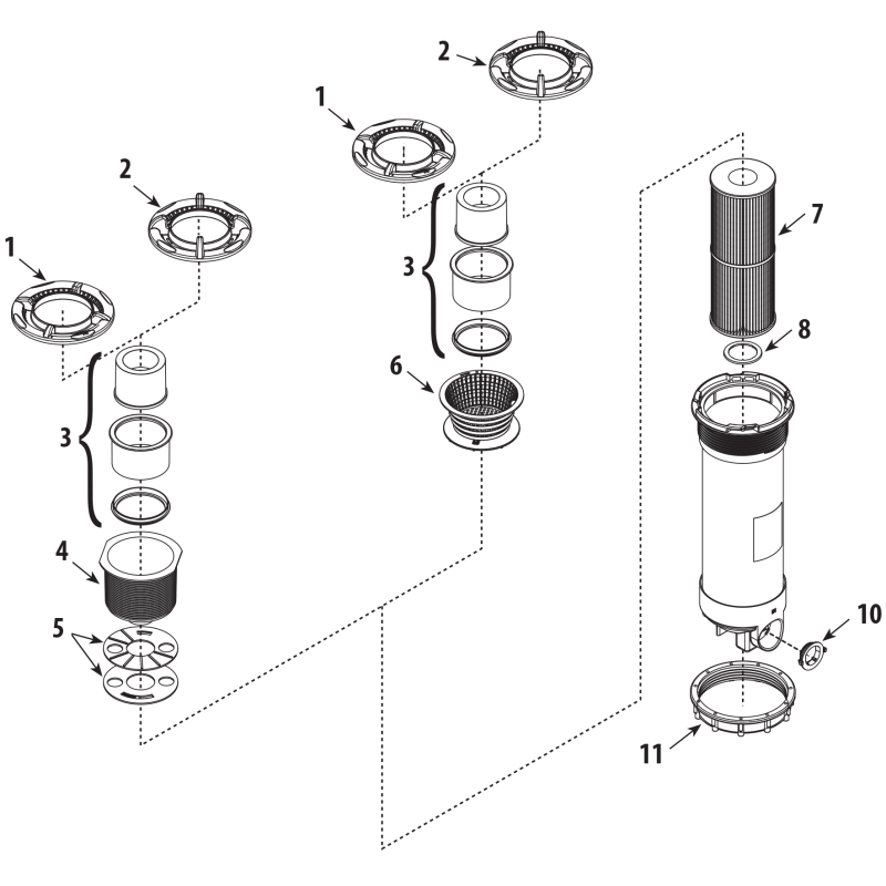 Pièces détachées Skimmer de surface DYNA-FLO (WATERWAY)