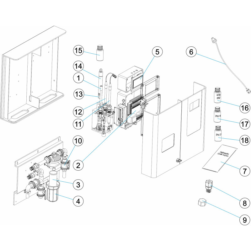 Pièces détachées SMART control pH, ORP, Chlore ppm (ASTRALPOOL, CERTIKIN)