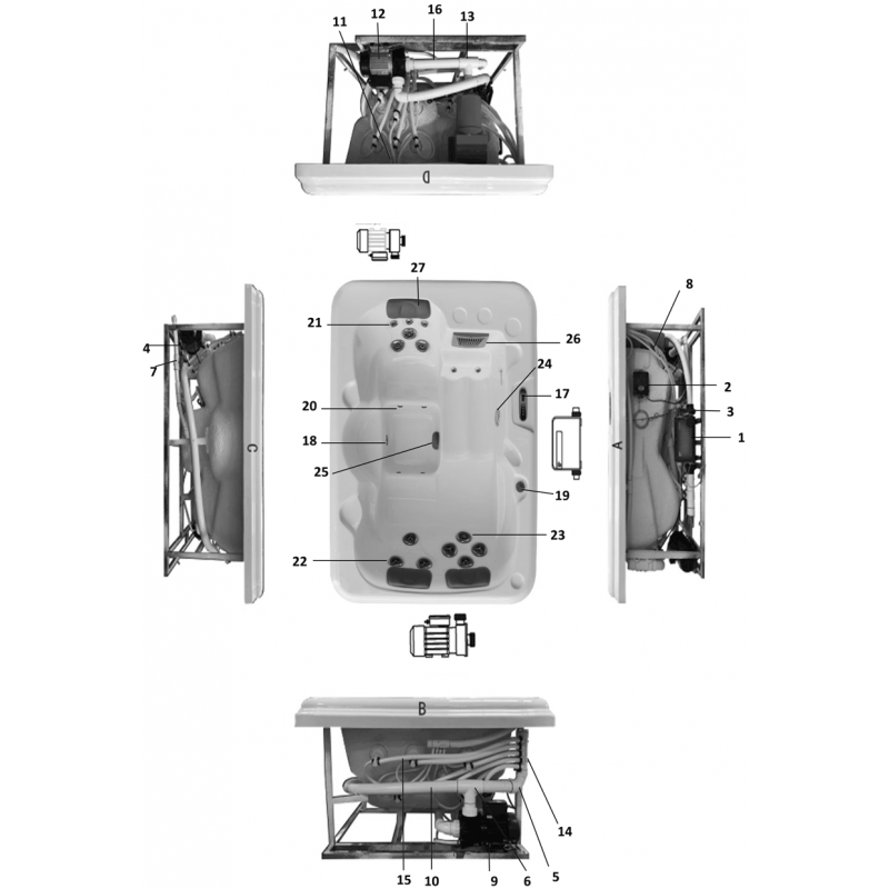 Pièces détachées pour Spa PIANOSA