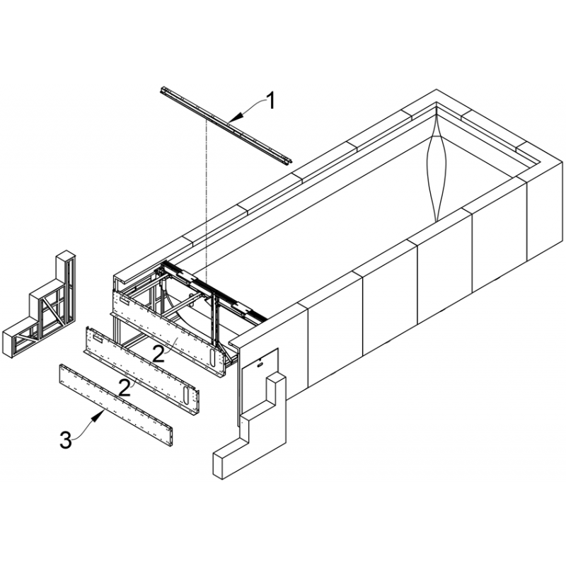 Pièces détachées Structure piscine YACHT 2m (LAGHETTO)