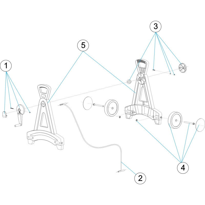 Pièces détachées Support enrouleur plastique avec roues (ASTRALPOOL)