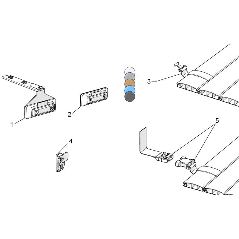 Pièces détachées Système de sécurité de volet (ECA INTERPOOL, ASTRALPOOL, IDEGIS)