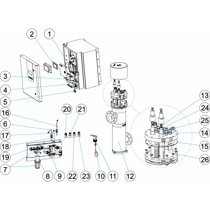 Pièces détachées Système NEOLYSIS piscine commerciale NEO-120, NEO-180 (ASTRALPOOL, WELTICO)