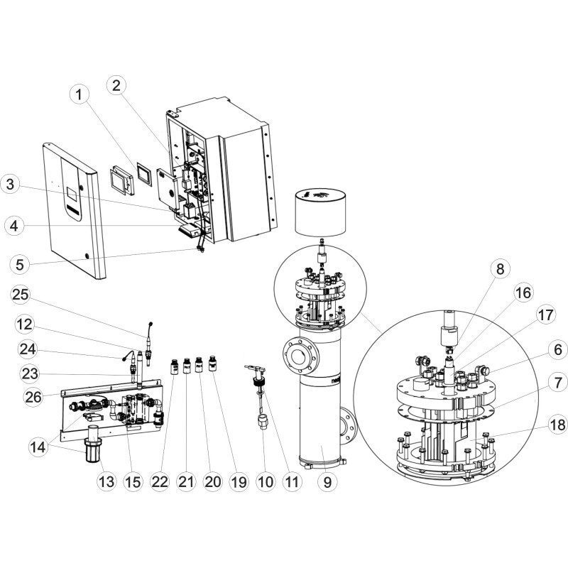 Pièces détachées Système NEOLYSIS piscine commerciale NEO-80 (ASTRALPOOL)