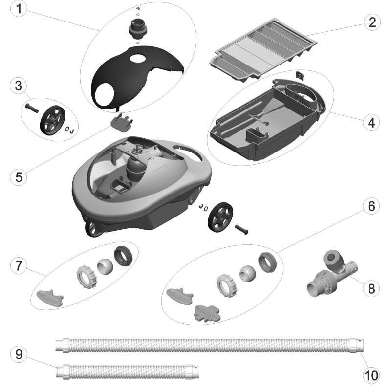 Pièces détachées pour robot TIGRUS HYDRA (ASTRALPOOL)