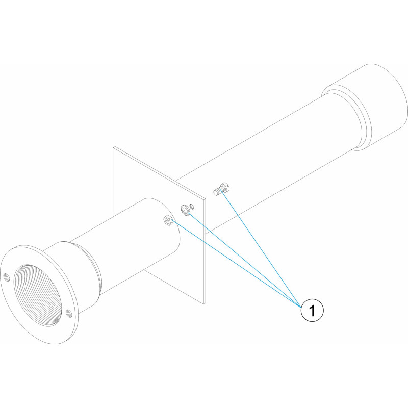 Pièces détachées Traversée de paroi inox 340 mm (ASTRALPOOL)